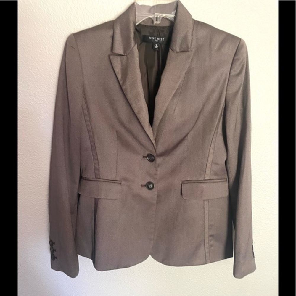 NINE WEST brown jacket blazer size 6